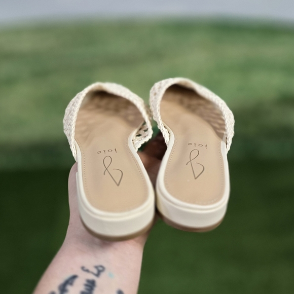 JOIE | BEHOLD ROUND BRAIDED VEGAN LEATHER POINTED TOE SLIP-IN MULE FLATS - Picture 11 of 14